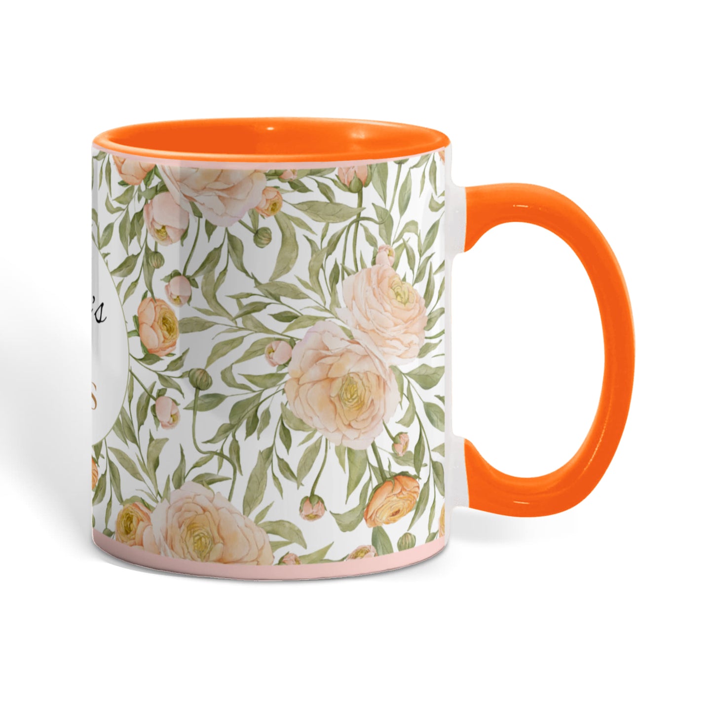 Rose Customized Color Accent Mug