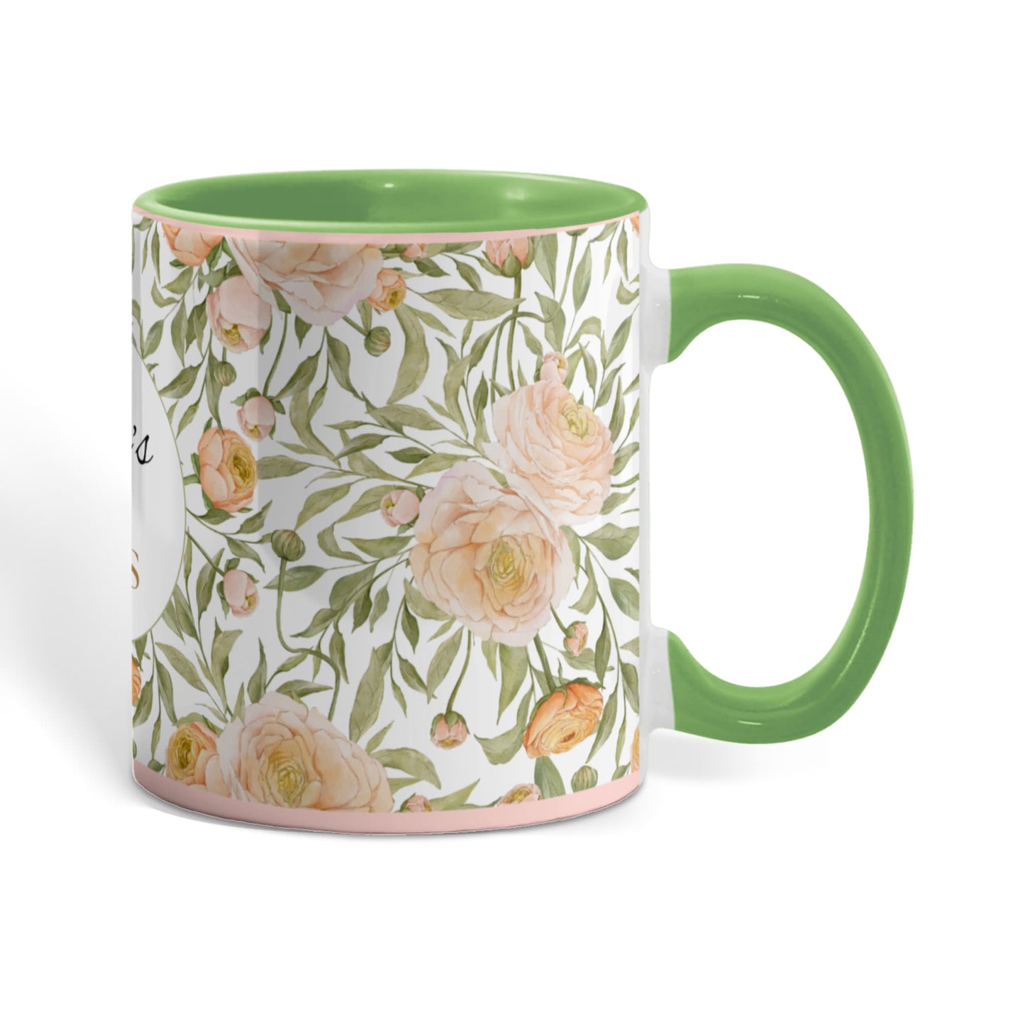 Rose Customized Color Accent Mug