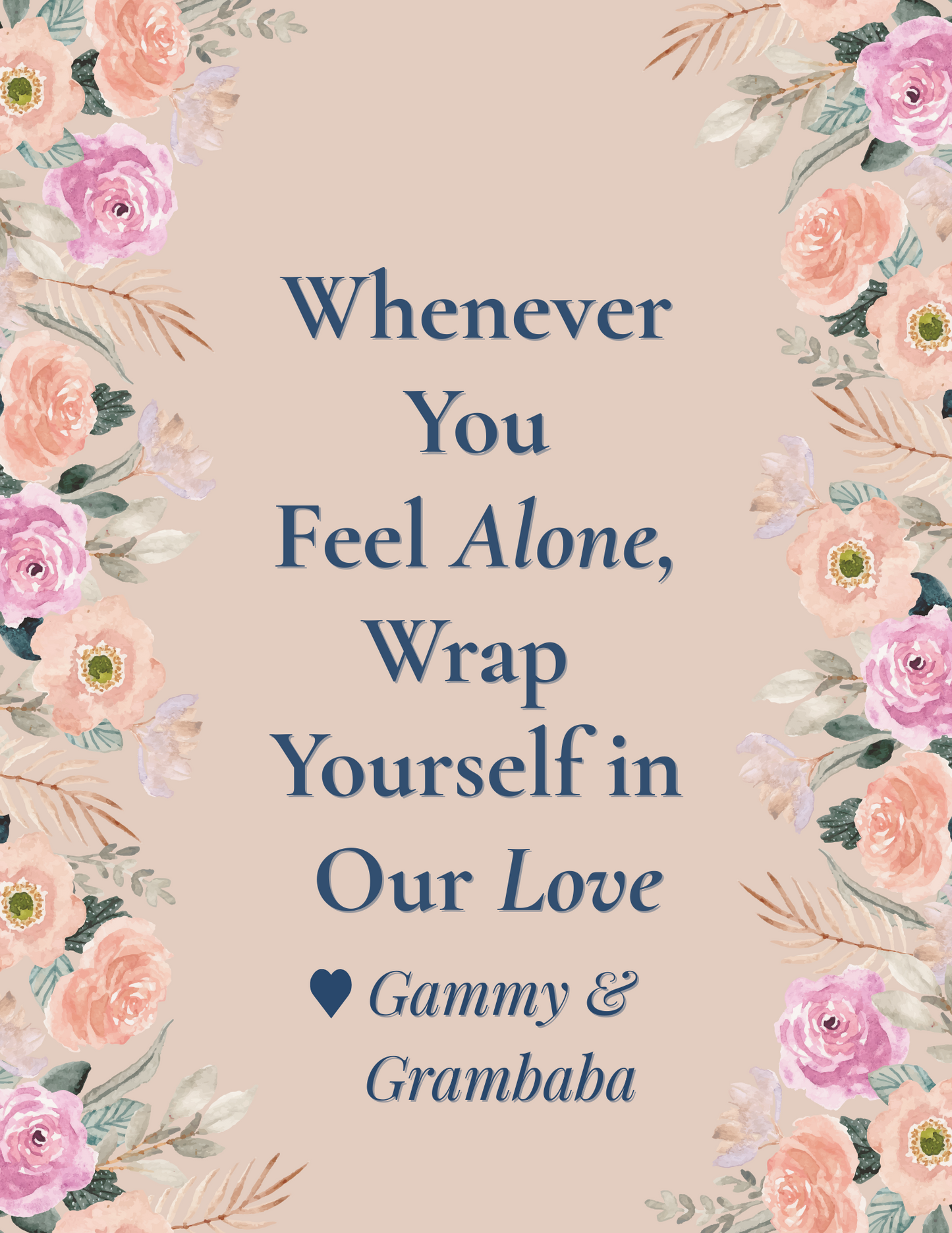 Love wrapped blanket - customize with your name