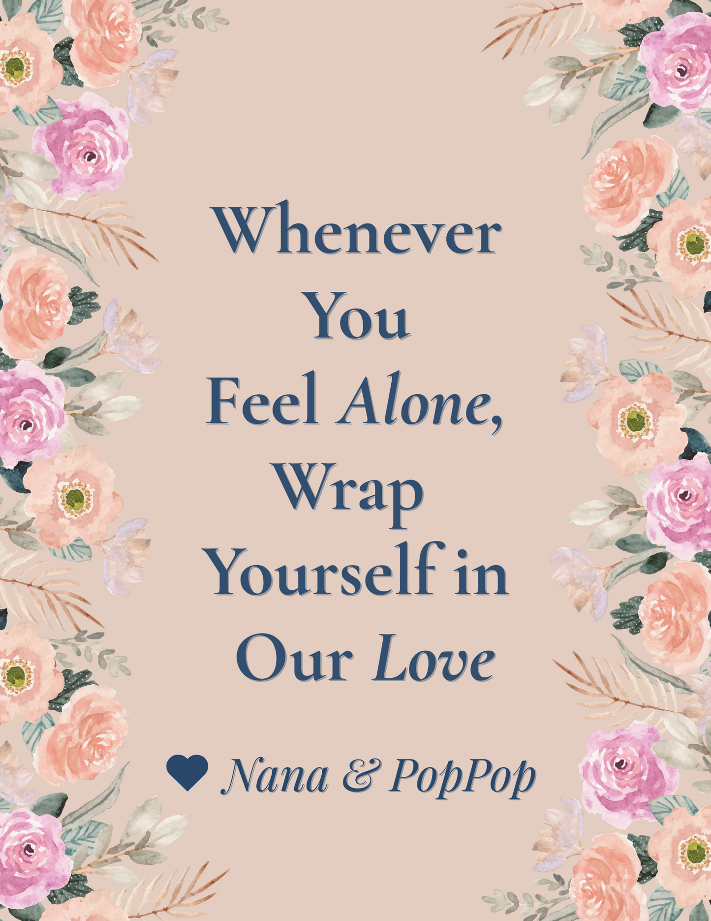 Love wrapped blanket - customize with your name