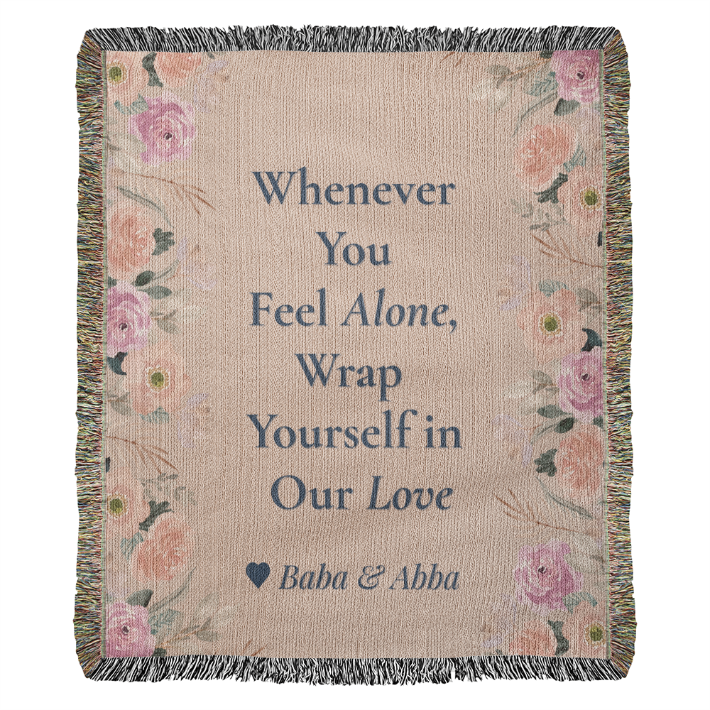 Love wrapped blanket - customize with your name
