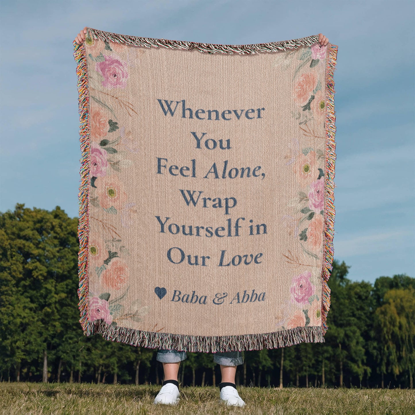 Love wrapped blanket - customize with your name