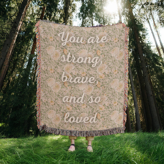 Oversized You Are Loved Woven Blanket (60x90)
