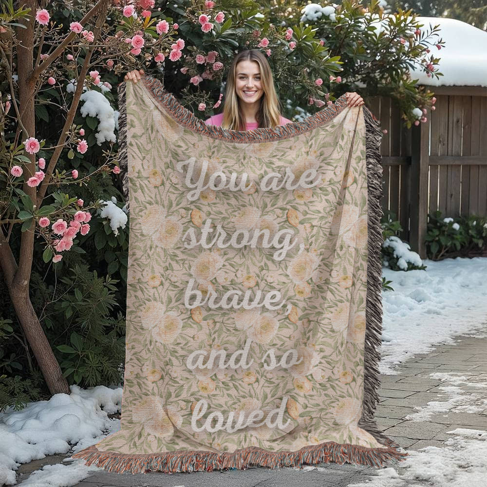 Oversized You Are Loved Woven Blanket (60x90)