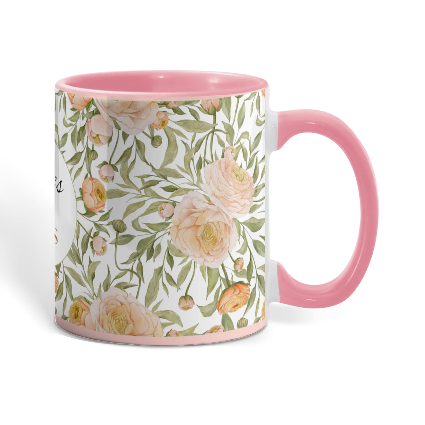 Rose Customized Color Accent Mug