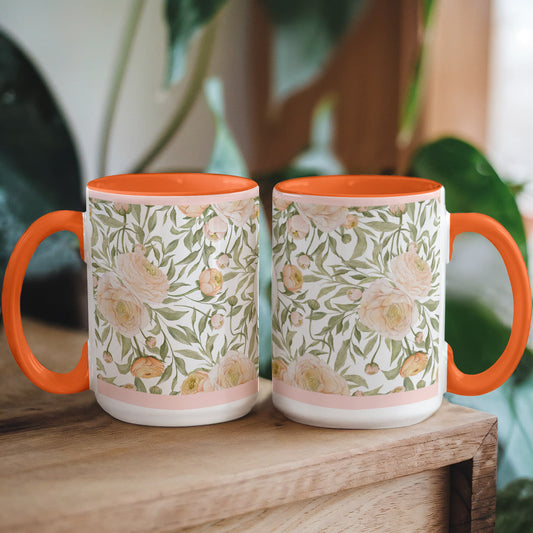 Rose Customized Color Accent Mug