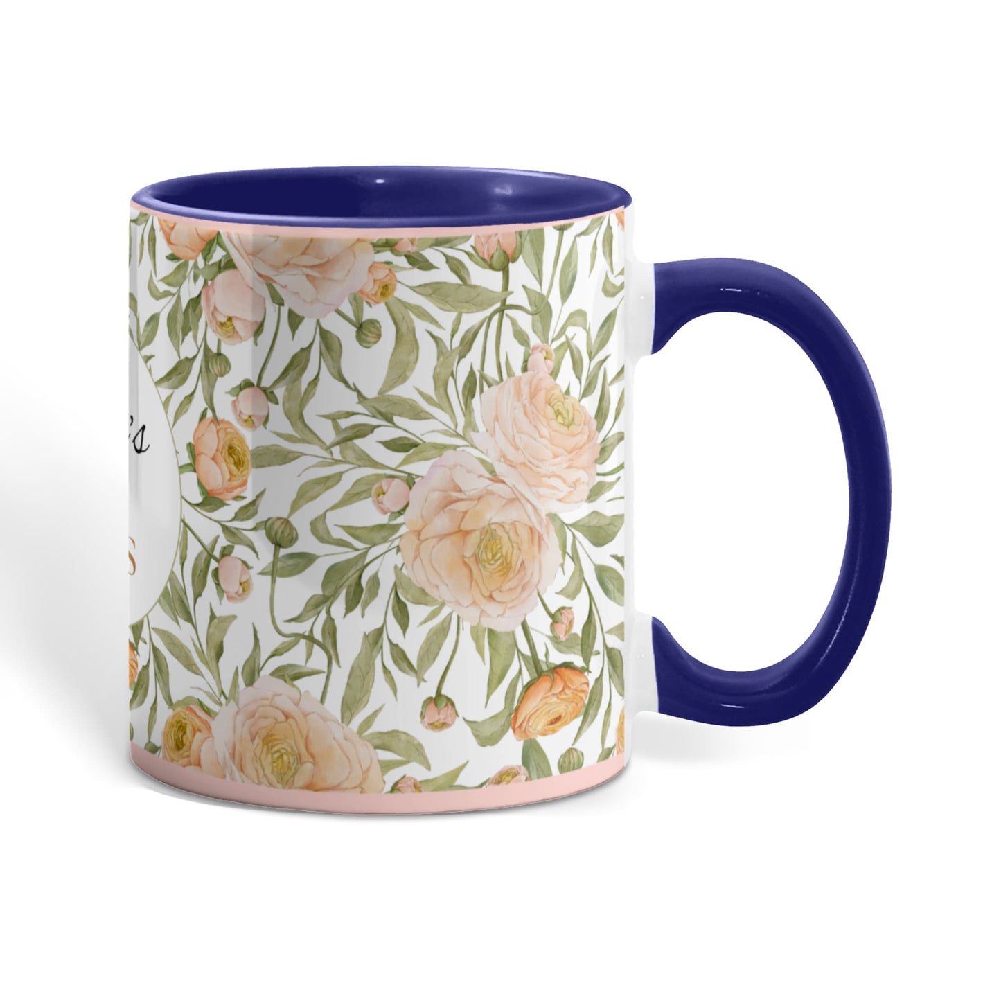 Rose Customized Color Accent Mug