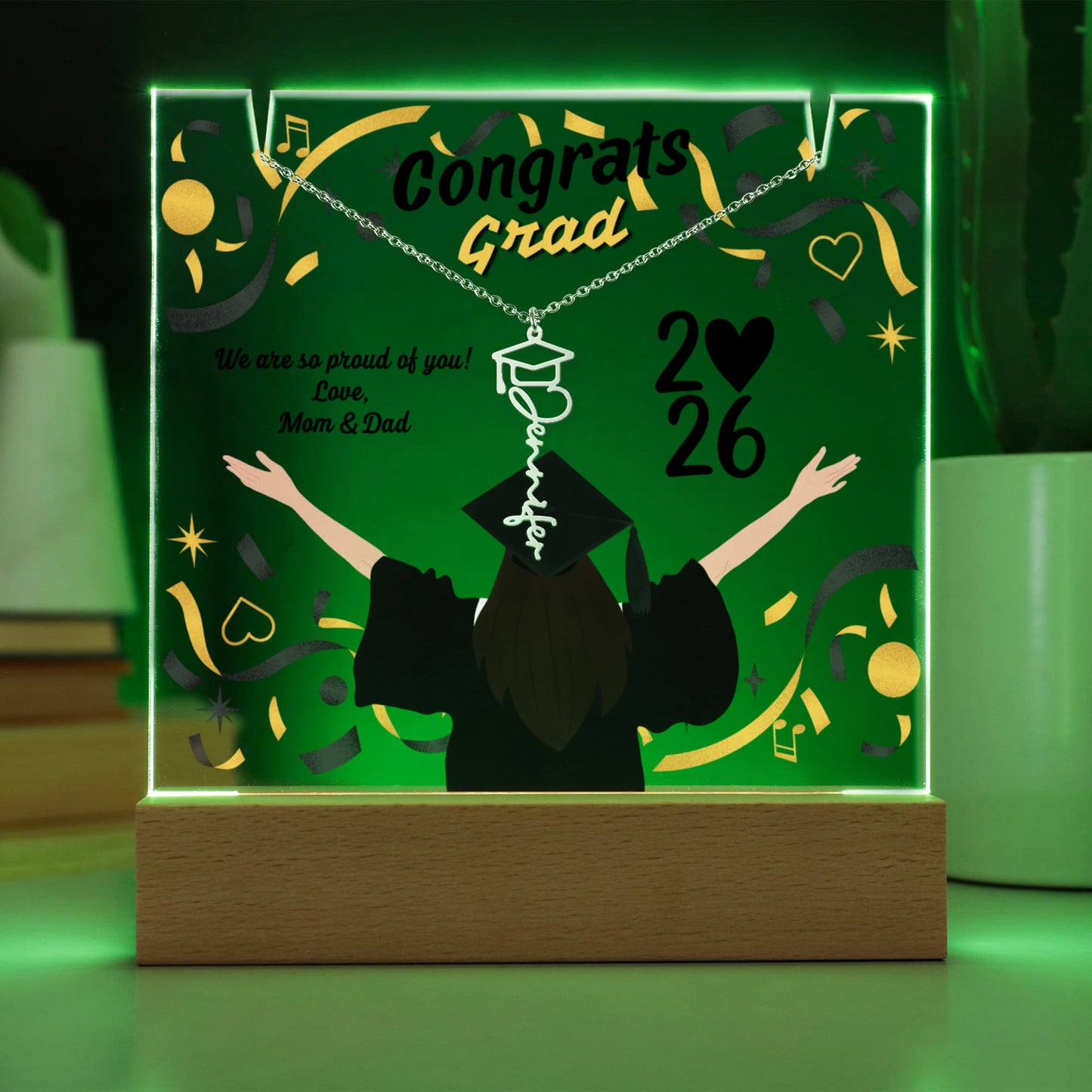 Grad name necklace - customizable
