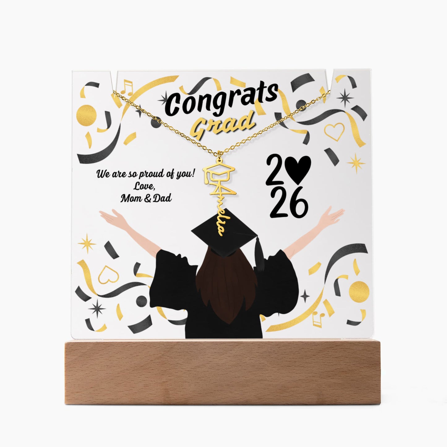 Grad name necklace - customizable